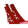 Etagère rouge avec embase sculptée