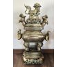 Brûle-parfum antique en bronze à la licorne et aux quatre animaux sacrés