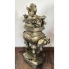 Brûle-parfum antique en bronze à la licorne et aux quatre animaux sacrés