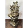 Brûle-parfum antique en bronze à la licorne et aux quatre animaux sacrés
