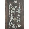 Panneaux muraux indochinois incrustés antiques, Set de 2