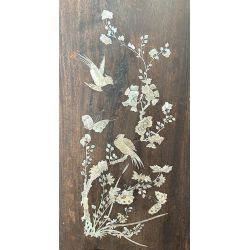 Panneaux muraux indochinois incrustés antiques, Set de 2