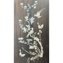 Panneaux muraux indochinois incrustés antiques, Set de 2