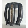 Tabouret chinois noir peint