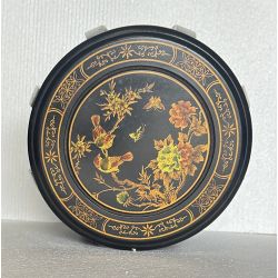 Tabouret chinois noir peint