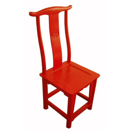 Chaise chinoise rouge en bonnet de lettré