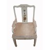 Fauteuil chinois laqué en bonnet de lettré