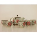 Tea set and 4 mugs ceramic.