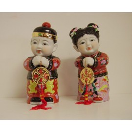 Statuettes d'enfants chinois 