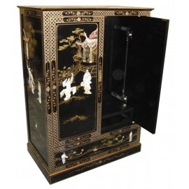Furniture chinese tv lacquered sliding doors