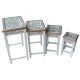 Nesting Tables with white inlaid mother-of-pearl