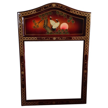 Miroir chinois laqué 