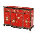 Buffet Chinois Laqué Rouge vif