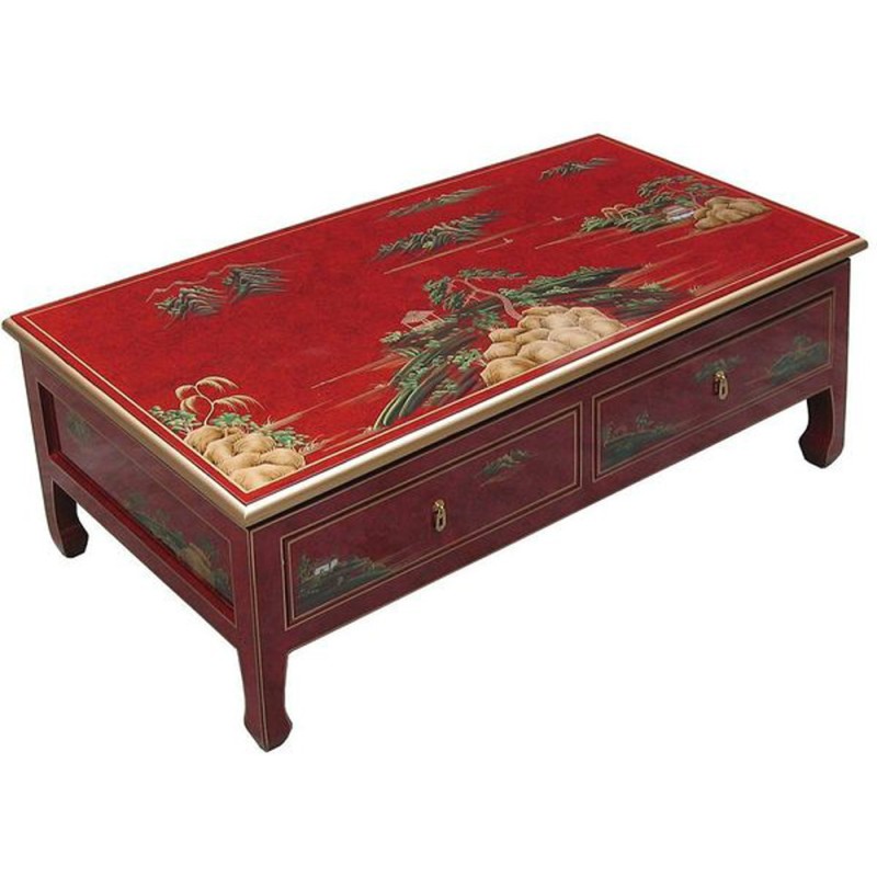 Table de salon chinoise rectangulaire