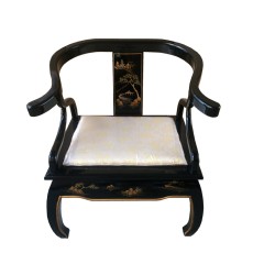 Chair iron horse chinese lacquered 