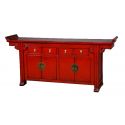 Buffet chinois temple rouge 2m