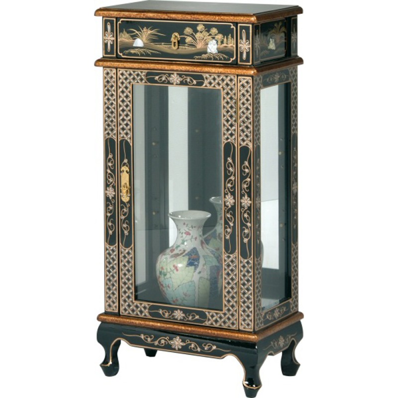 Vitrine d'angle laquée