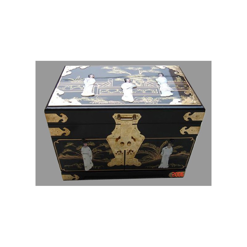 Jewelry box chinese black lacquer