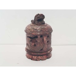 Burning incense dragon stone