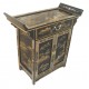 Buffet chinese lacquered temple with 2 doors and 1 drawers