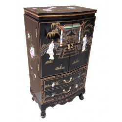 Dressing table chinese lacquered box jewellery