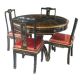Table de salle à manger chinoise avec 4 chaises