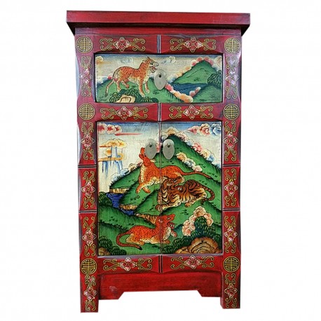 Furniture extra tibetan motif tigers and panthers 