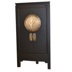 Armoire d'angle chinoise en orme 