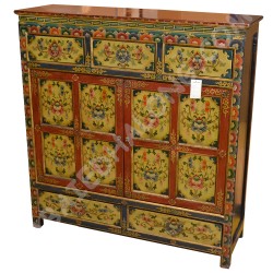 Buffet tibetan 2 doors 5 drawers