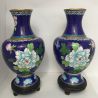 Duo Vases cloisonés of China