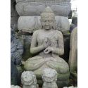 Bouddha de la prédication en pierre verte 