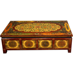 Table tibetan 8 drawers