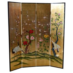 Folding screen of chinese flowers and birds