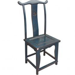 Chaise chinoise bleue patiné