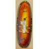 Tableau laqué geisha en incrustation nacre