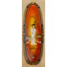 Tableau laqué geisha en incrustation nacre