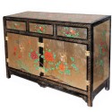 Buffet lacquered 2 doors 3 drawers 135x41x87