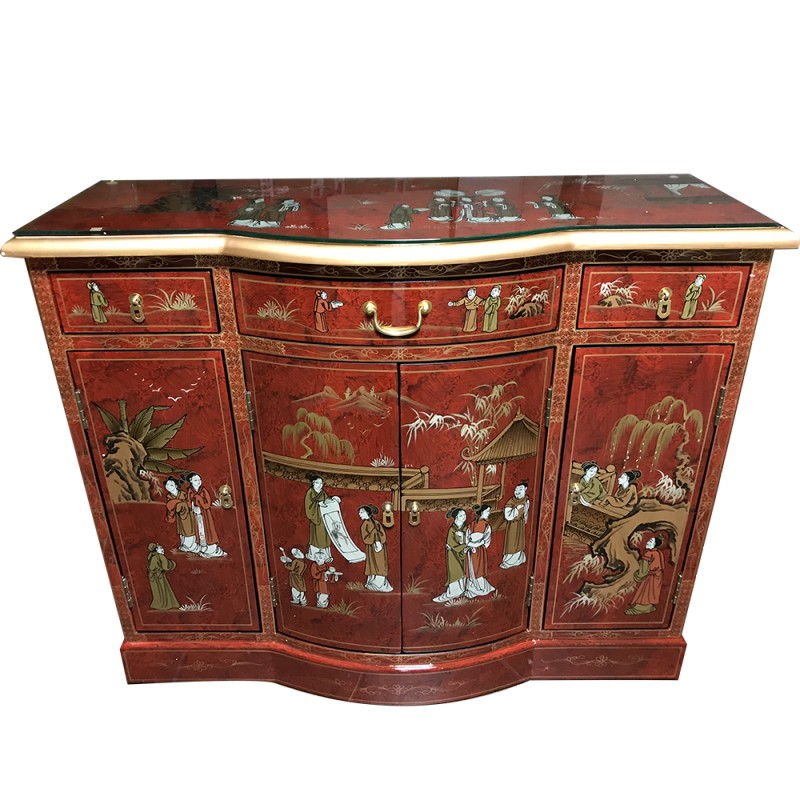 Chinese Buffet Arched Red Lacquer Meubles Labaiedhalong Com Chinese Buffet Arched Red Lacquer