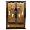 Furniture chinese tv lacquered sliding doors