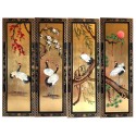 Set of 4 tables lacquered chinese