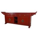 Buffet chinois temple rouge 2m50