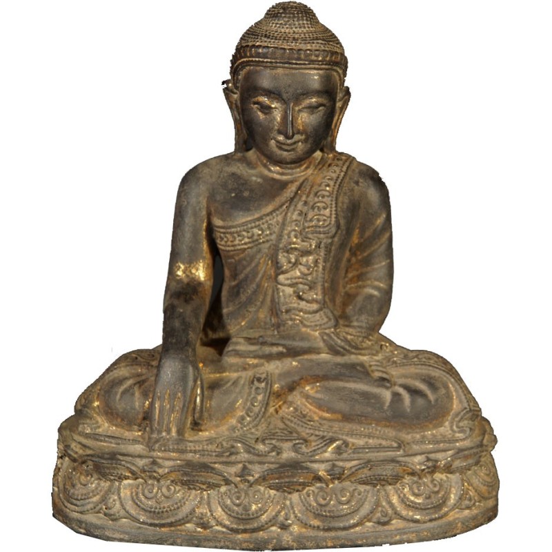 Bouddha de Birmanie H27cm position de la terre à témoin