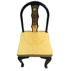Chair gold lacquer rounded chair back
