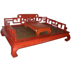 Sofa bed chinese brown with shelf
