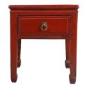 Bedside red chinese 1-drawer