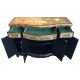 Buffet chinese lacquered inlaid with mother-of-pearl and gold leaf 