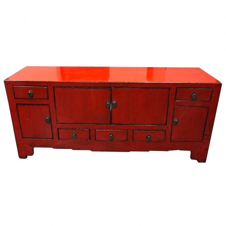 Tv Cabinet Chinese Red Patina Meubles Labaiedhalong Com