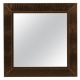 Miroir marron façon autruche 90*90 - miroir cuir chinois