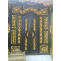 Doors are carved from Indonesia