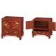 Meuble d'appoint chinois laque rouge 
